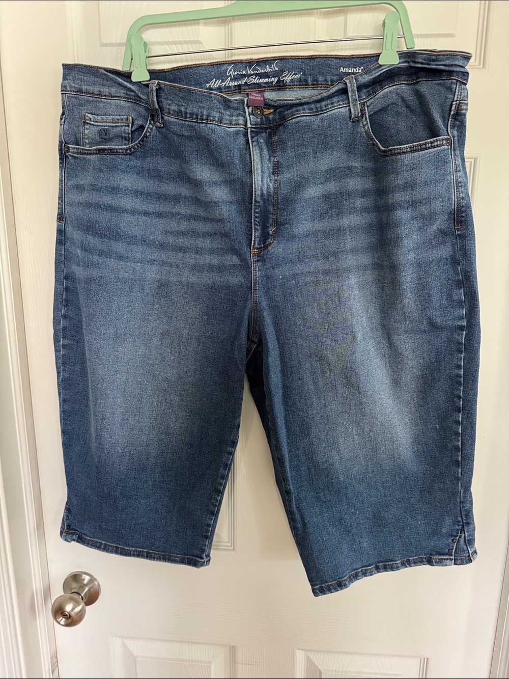 Gloria Vanderbilt Amanda Blue Denim Bermuda Shorts